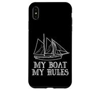 Carcasa para iPhone XS MAX My Boat My Rules Funny Pirate Ship Boat Captain Sailing