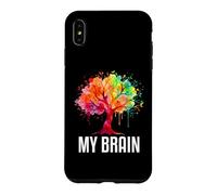 Carcasa para iPhone XS MAX My Brain Tree Rainbow Splash Neurodivergente Adulto