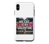 Carcasa para iPhone XS MAX My Cat Is My Valentine Bengala Street Graffiti Amante de los Gatos