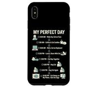 Carcasa para iPhone XS MAX My Day Cat Schedule, Divertida Vida Felina para Amantes de los Gatos