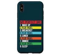 Carcasa para iPhone XS MAX My Day Padel Jugador Rutina Diaria Divertido