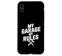 Carcasa para iPhone XS MAX My Garage My Rules Divertido Entusiasta de los Coches Humor