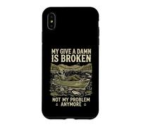 Carcasa para iPhone XS MAX My Give A Damn Is Broken Funny Retirement Fishing Dad