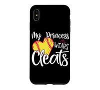 Carcasa para iPhone XS MAX My Princess Wears Cleats - Softball Mom Dad Baseball Player