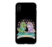 Carcasa para iPhone XS MAX My Stick My Squad My Story Hockey sobre césped Unicorn Dino