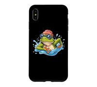 Carcasa para iPhone XS MAX Nadador Agua Piscina Buceo Anfibio Salto Natación Rana