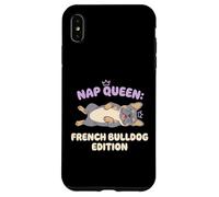Carcasa para iPhone XS MAX Nap Queen Bulldog Francés Edición Sleepy Dog Puppy Dueño