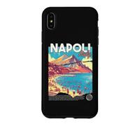 Carcasa para iPhone XS MAX Napoli Nápoles Italia Retro Viajes Arte Mediterráneo Playa