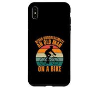 Carcasa para iPhone XS MAX Never Underestimate a Old Man On A Bike
