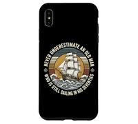 Carcasa para iPhone XS MAX Never Underestimate An Old Man Who Is Sailing In Seventies