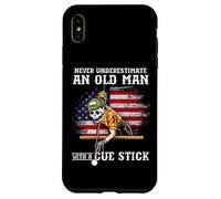 Carcasa para iPhone XS MAX Never Underestimate An Old Man with A Cue Stick I Billiards