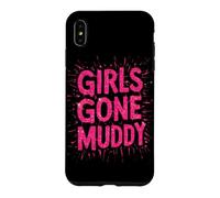 Carcasa para iPhone XS MAX Niñas Gone Muddy Mudding Princess Running Team Mud Run Woman