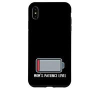 Carcasa para iPhone XS MAX Nivel de Paciencia de mamá batería agotada Divertido Diciendo Linda mamá