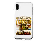 Carcasa para iPhone XS MAX No envejezco, subo de Nivel, papá, Nivel máximo, Divertido Jugador de cumpleaños para papá