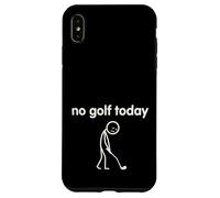 Carcasa para iPhone XS MAX No Golf Today Funny Triste Stickman Golfing Golfing Golfer