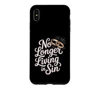 Carcasa para iPhone XS MAX No Longer Living In Sin Matrimonio, Boda, Pareja -