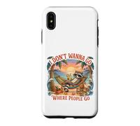 Carcasa para iPhone XS MAX No Quiero IR a Donde la Gente Vaya Divertidas Vacaciones introvertidas