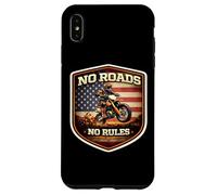 Carcasa para iPhone XS MAX No Roads No Rules Motocross Dirt Bike Rider Moto USA MX