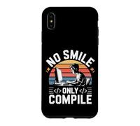 Carcasa para iPhone XS MAX No Smile Only Compile Coding Developer Programmer