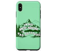 Carcasa para iPhone XS MAX No Soy Antisocial, Estoy a Favor de la Soledad, los Viajes al Aire Libre, la montaña