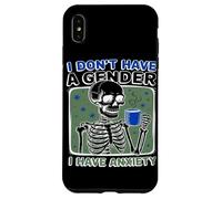 Carcasa para iPhone XS MAX No Tengo Sexo Tengo Ansiedad Divertido Esqueleto