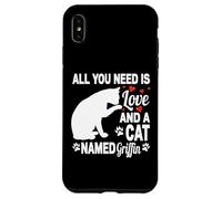 Carcasa para iPhone XS MAX Nombre de Gato Personalizado Griffin Lindo Gatito Amante de Las Mascotas