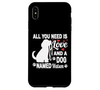 Carcasa para iPhone XS MAX Nombre de Perro Personalizado Watson Lindo Perro Amante de Las Mascotas
