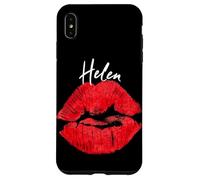 Carcasa para iPhone XS MAX Nombre Personalizado de Helen Red Lips