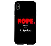 Carcasa para iPhone XS MAX Nope Meme Definition Anti Spiders Funny Arachnophobia Spider