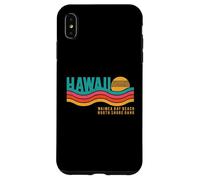Carcasa para iPhone XS MAX North Shore, Oahu, Bahía de Waimea, Hawái, Puesta de Sol Retro, años 70 y 80