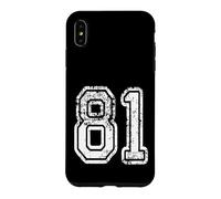 Carcasa para iPhone XS MAX Número 81 Grungy White Sports Team Style