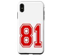 Carcasa para iPhone XS MAX Número 81 Red Sports Team Style