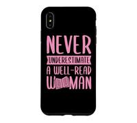 Carcasa para iPhone XS MAX Nunca Subestimes a una Mujer Bien leída Alfabetización Feminista