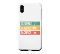 Carcasa para iPhone XS MAX Obedience is Better Than Sacrifice Relationship VS Religion