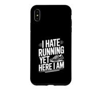 Carcasa para iPhone XS MAX Odio Correr Pero aquí Estoy Divertido Humor Fitness