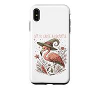 Carcasa para iPhone XS MAX Off To Cause A Kerfuffle Wizarding Magic Funny Flamingo