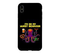 Carcasa para iPhone XS MAX Oktoberfest I'm On My Wurst Comportamiento Pulpo Pixel Art Cerveza