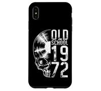 Carcasa para iPhone XS MAX Old School 1972 Vintage Disco de Vinilo Amante gótico Calavera LP