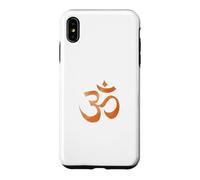 Carcasa para iPhone XS MAX Om Print Yoga marrón Desvanecido Ohm Mantra Símbolo Sánscrito AUM