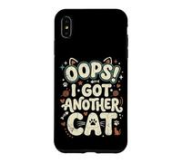 Carcasa para iPhone XS MAX Oops! I Got Another Cat Fun Kitten Lover Retro Mujeres Gato Mamá