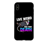 Carcasa para iPhone XS MAX Opossum Lover - Live Weird Fake Your Death - Funny Animal