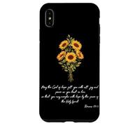 Carcasa para iPhone XS MAX Ora Que Dios desee a Sunflower Versículo bíblico Cristiano religioso