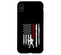 Carcasa para iPhone XS MAX Orientando la Bandera Estadounidense, Corredor patriótico Estadounidense en apuros
