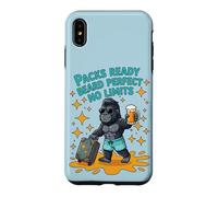 Carcasa para iPhone XS MAX Pack Ready Beard Limits Gorilla para Hombre, Viaje de Verano