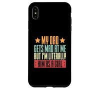 Carcasa para iPhone XS MAX Padre Hija Relación Gracioso Mi Papá se enoja Conmigo