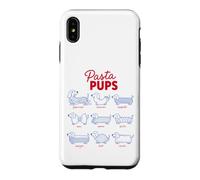 Carcasa para iPhone XS MAX Pasta Pups Dachshund Cocina Italiana Salchicha Perro Amante de los Fideos