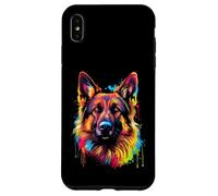 Carcasa para iPhone XS MAX Pastor alemán Splash Art I Pop Art Pastor alemán