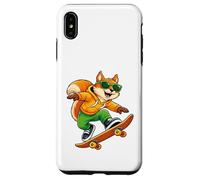 Carcasa para iPhone XS MAX Patineta Squirrel Riding Skateboard Skater Gráfico