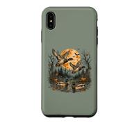 Carcasa para iPhone XS MAX Patos Mallard Volando Bajo Cosecha Luna Vuelo