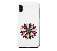 Carcasa para iPhone XS MAX Patriotic Flower USA Floral American 4 Julio Independencia